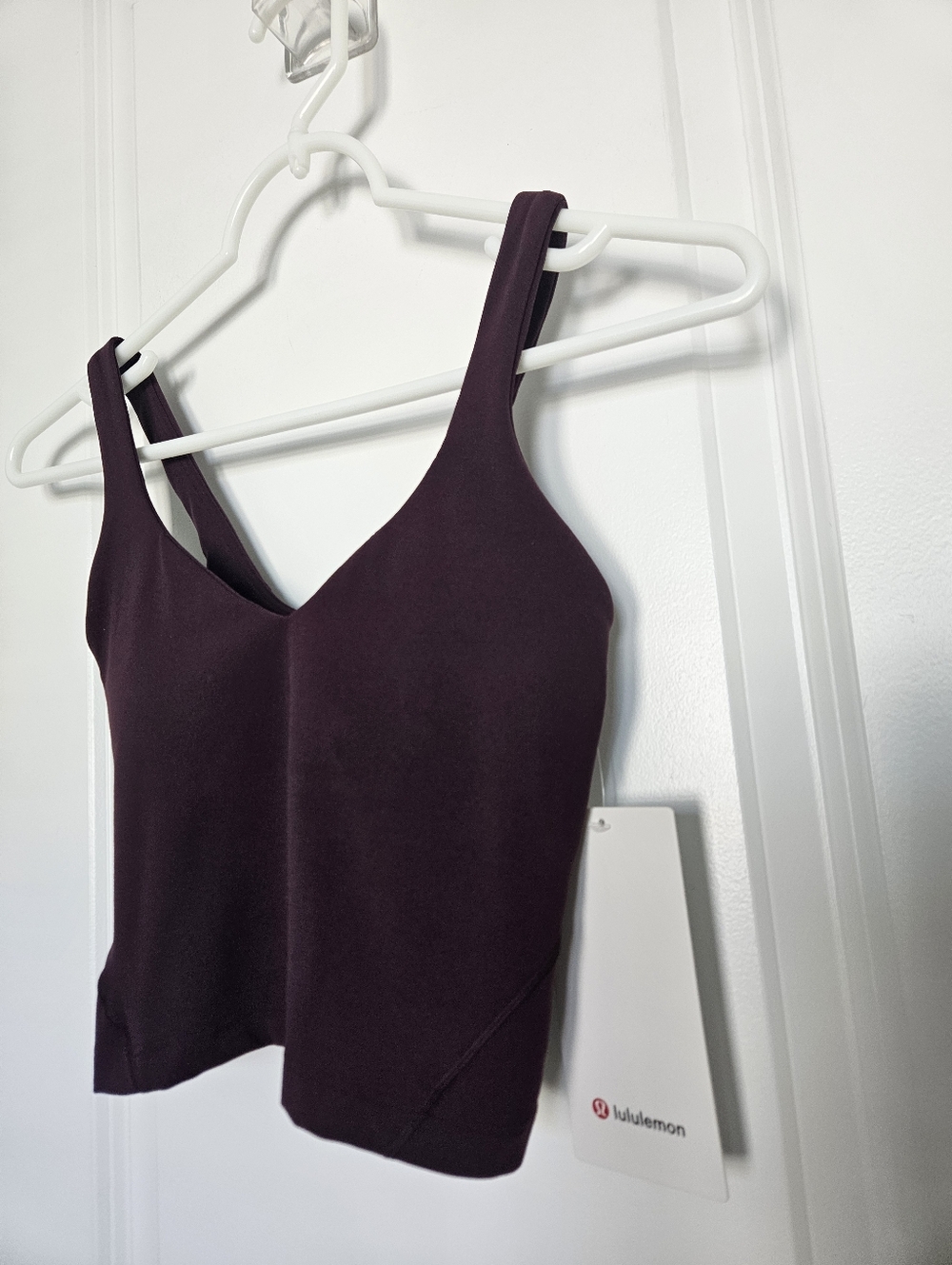 NWT lululemon Align Tank Top Light Support A/B Cup Black Plum Size 0 $68